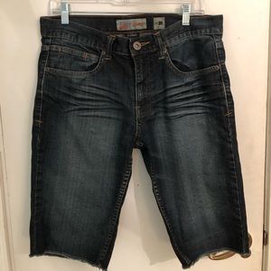 dark wash jean shorts